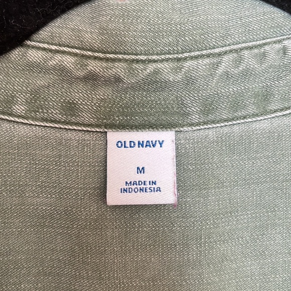 EUC Old Navy Green Collared Dress Medium - Picture 2 of 7